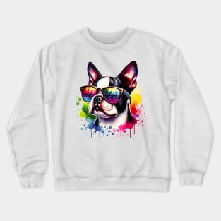 Cool Boston Terrier Crewneck Sweatshirt